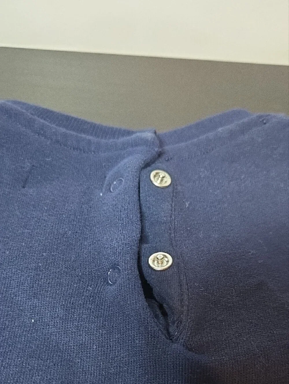 Ralph Lauren Navy  Sweatshirt with Snap Placket